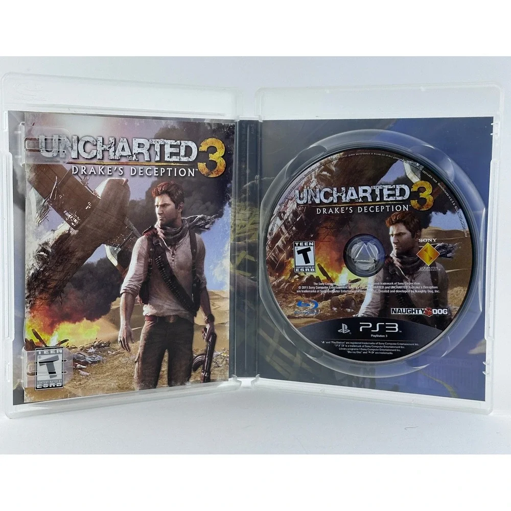 Uncharted 3‎ Drake's Deception PS3 Playstation 3 Action Adventure Game w/ Manuel